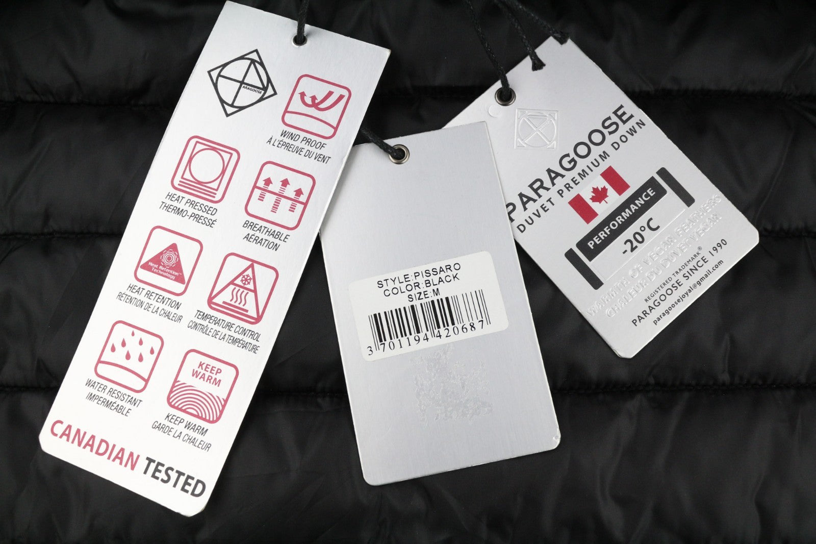 PARAGOOSE Pissaro Men Jacket M Windproof Water Resistant Insulated Breathable