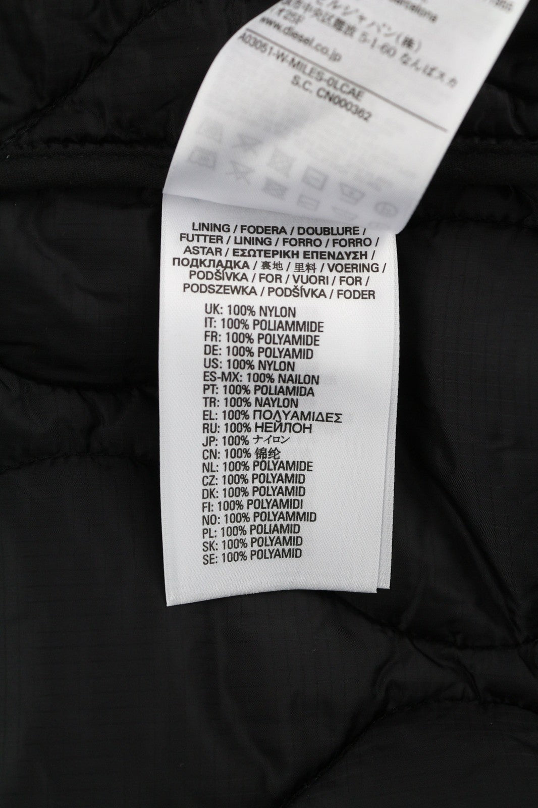 DIESEL W-Miles Men Jacket L Black 2in1 Parka Insulated Drawstring Waist RRP475