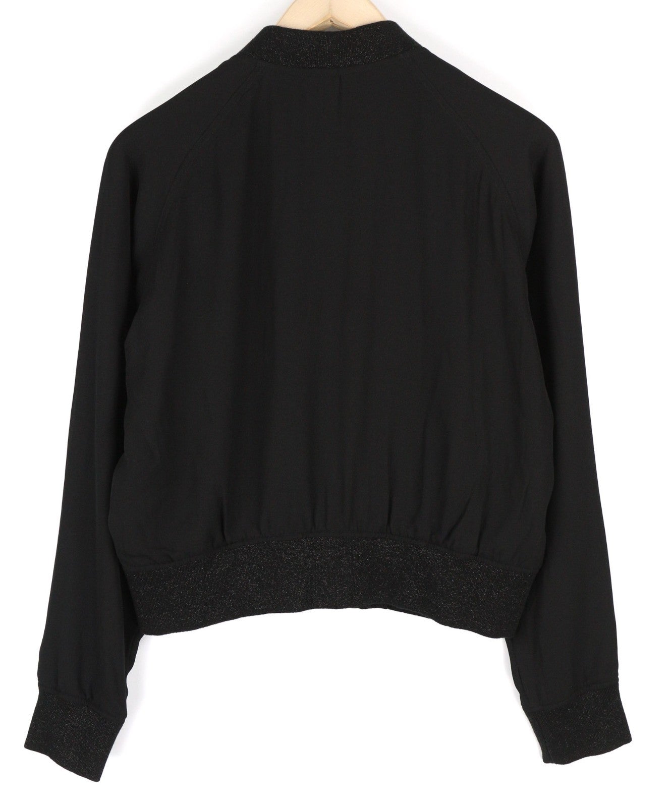 DIESEL G-Absol-L Women Jacket L Black Lightweight Bomber Zip Lined RRP250