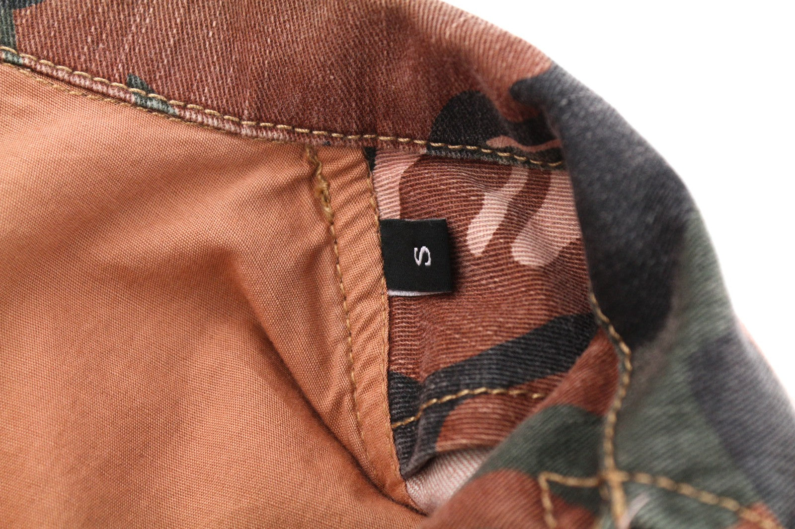 DIESEL C-Adara-Cmf Women Jacket S Cropped Short Sleeve Camo Buttoned RRP175