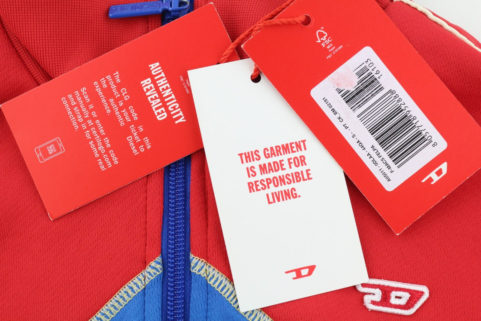 DIESEL F-Macs Women Sweatshirt S Cropped Patterned Zip High Neck RRP195