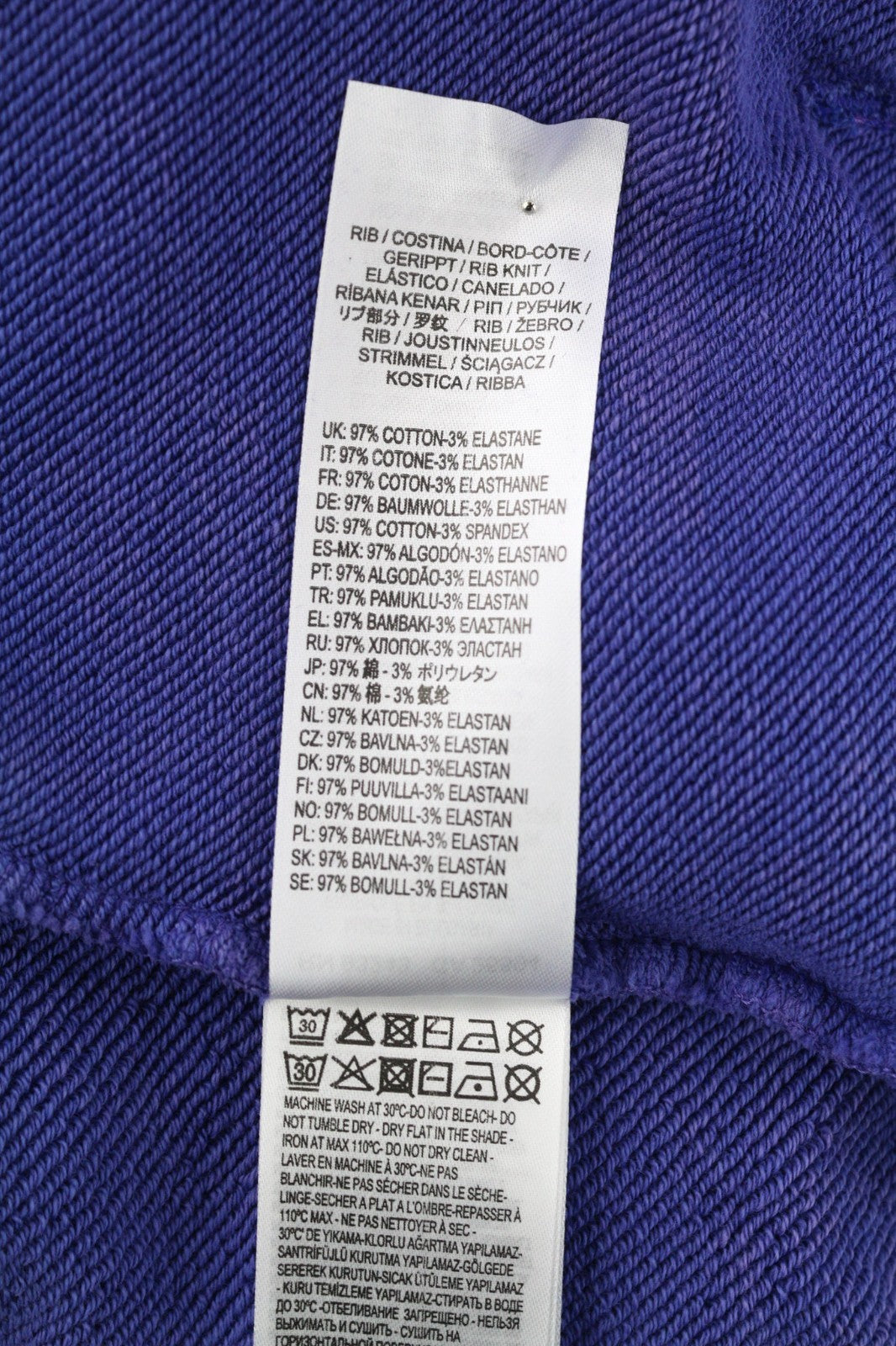 DIESEL F-Mikky Women Hoodie M Blue Washed Hooded Asym Pocket Strap RRP195