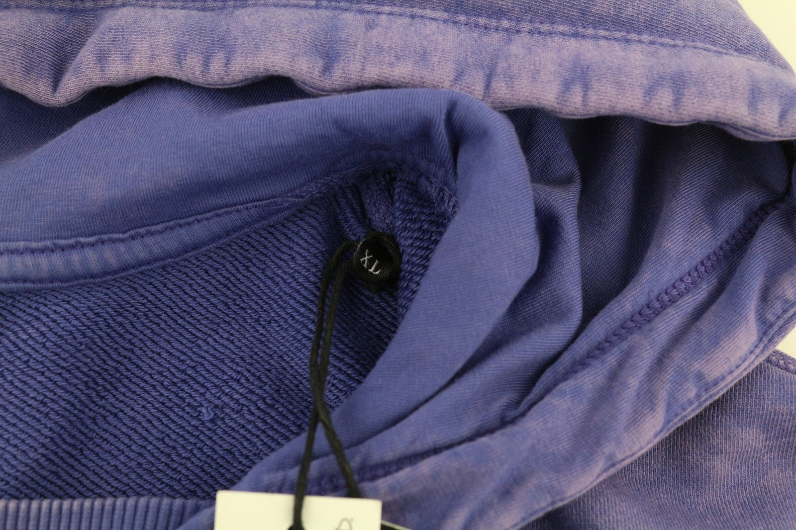 DIESEL F-Mikky Women Hoodie XL Blue Washed Hooded Asym Pocket Strap RRP195