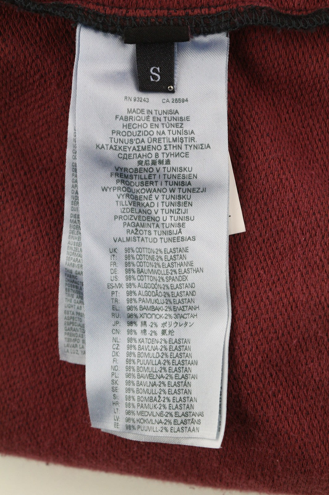 DIESEL D-Angy-Hood Women Hoodie S Burgundy Cropped Pullover Kangaroo RRP300