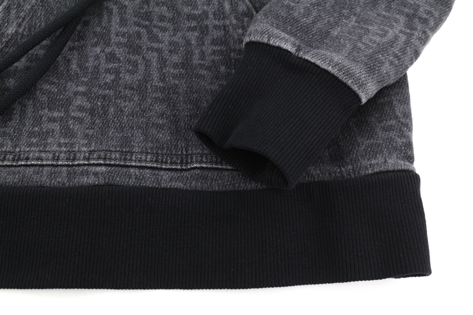 DIESEL D-Angy-Hood Women Hoodie S Grey Washed Cropped Pullover Kangaroo RRP300