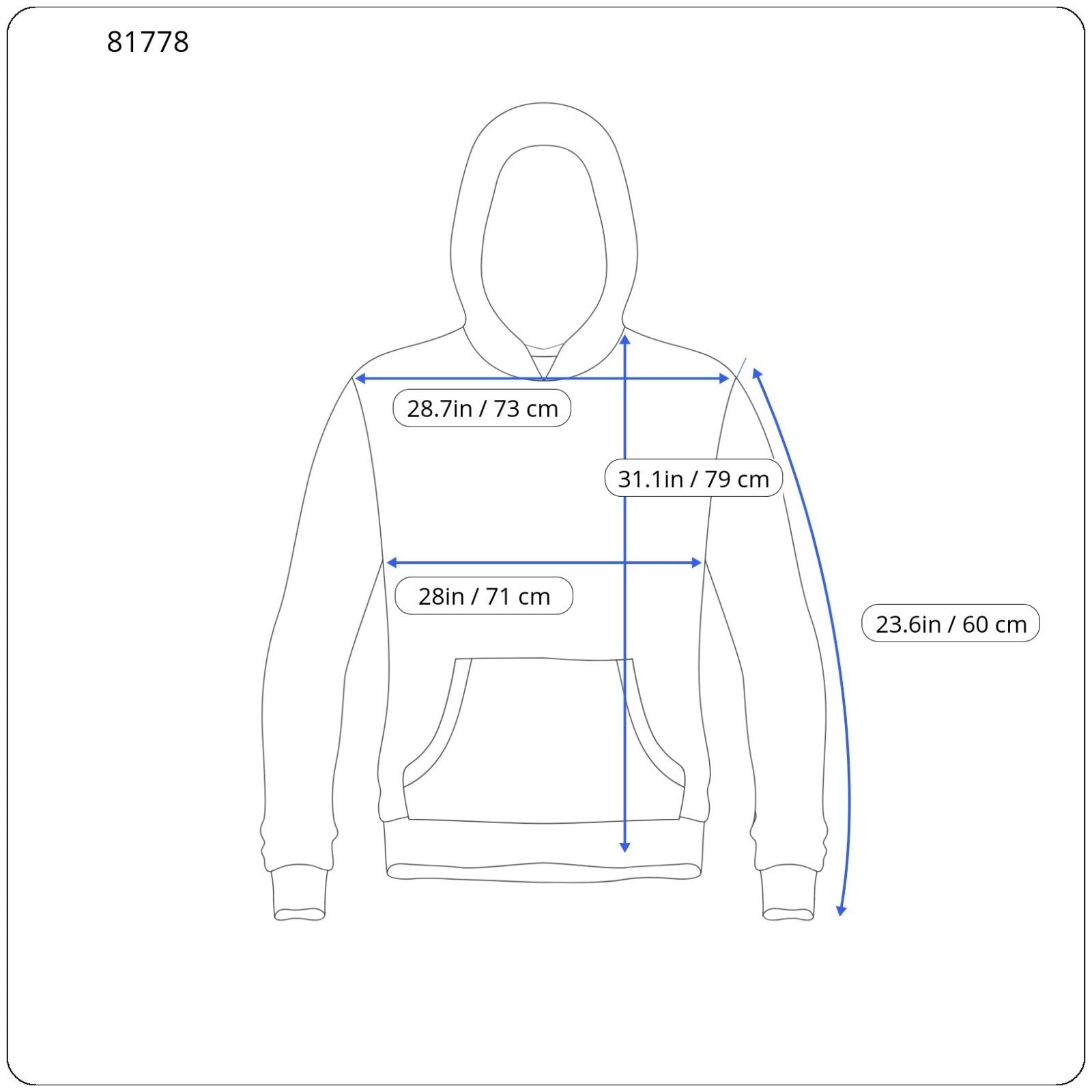 DIESEL S-Ummer-B2 Men Hoodie 3XL Blue Pullover Kangaroo Strap Long Sleeve RRP150