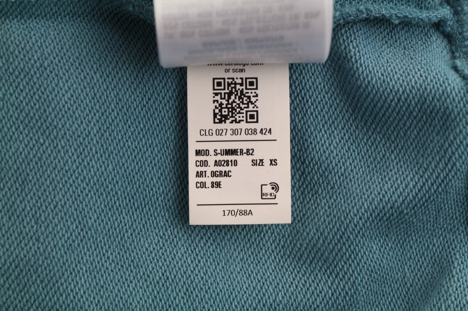 DIESEL S-Ummer-B2 Men Hoodie XS Blue Pullover Kangaroo Strap Long Sleeve RRP150