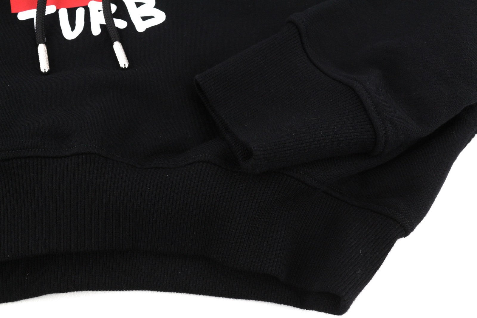 DIESEL F-Kral-B1 Women Hoodie S Black Cropped Pullover Logo Straps Hood