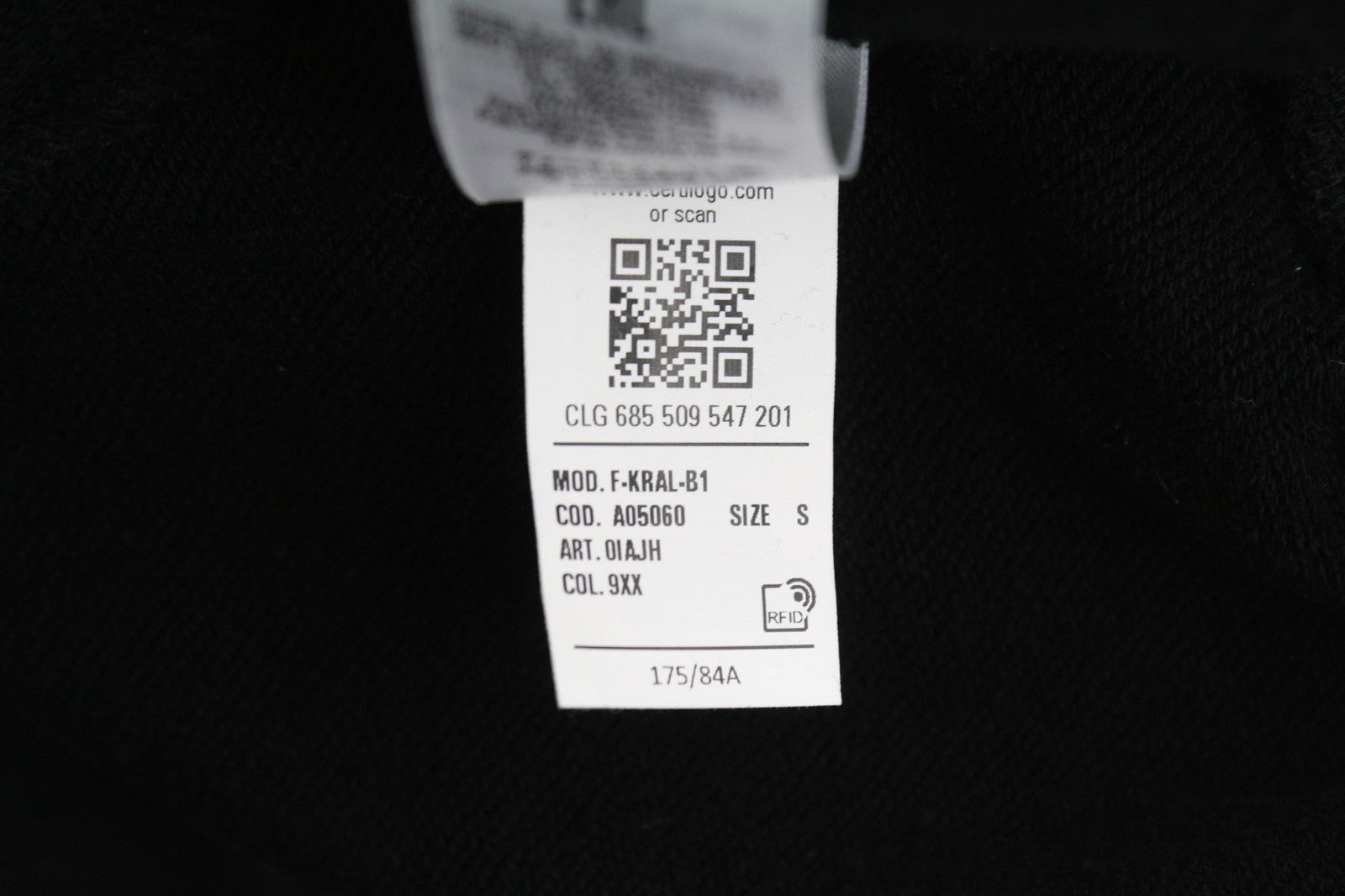 DIESEL F-Kral-B1 Women Hoodie S Black Cropped Pull On Logo Strap Hood