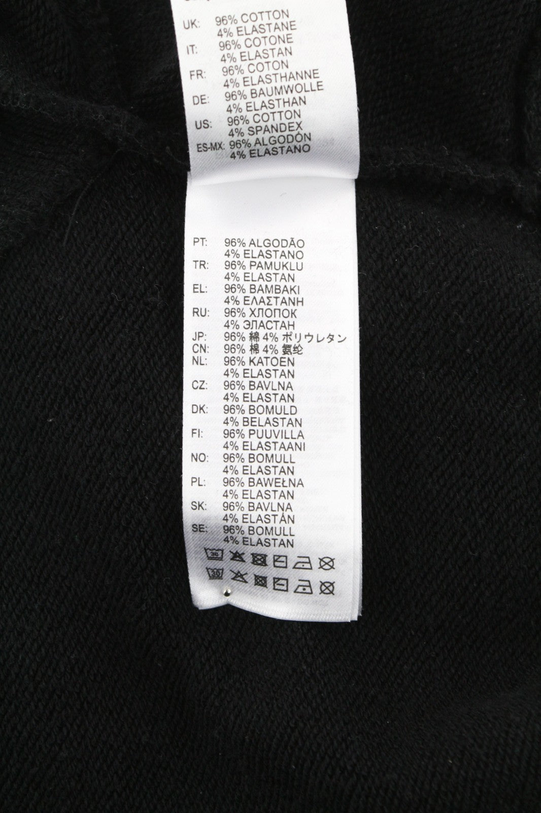 DIESEL F-Kral-B1 Women Hoodie S Black Cropped Pull On Logo Strap Hood