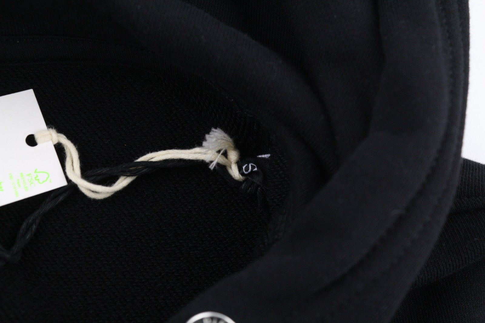 DIESEL F-Kral-B1 Women Hoodie S Black Cropped Pull On Logo Strap Hood