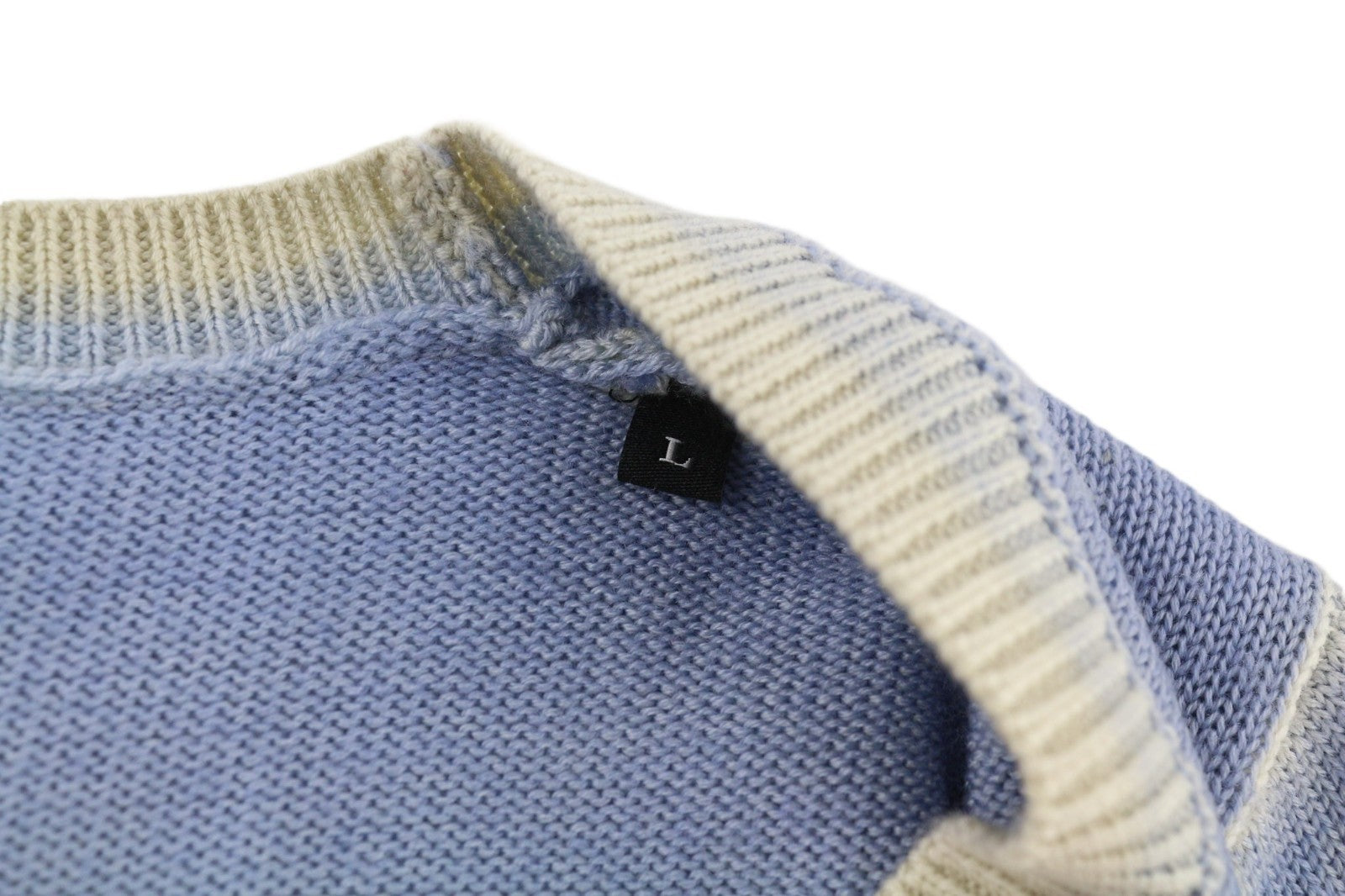 DIESEL M-Arika Women Jumper L Light Blue Washed Wool Knit Cardigan Button RRP30