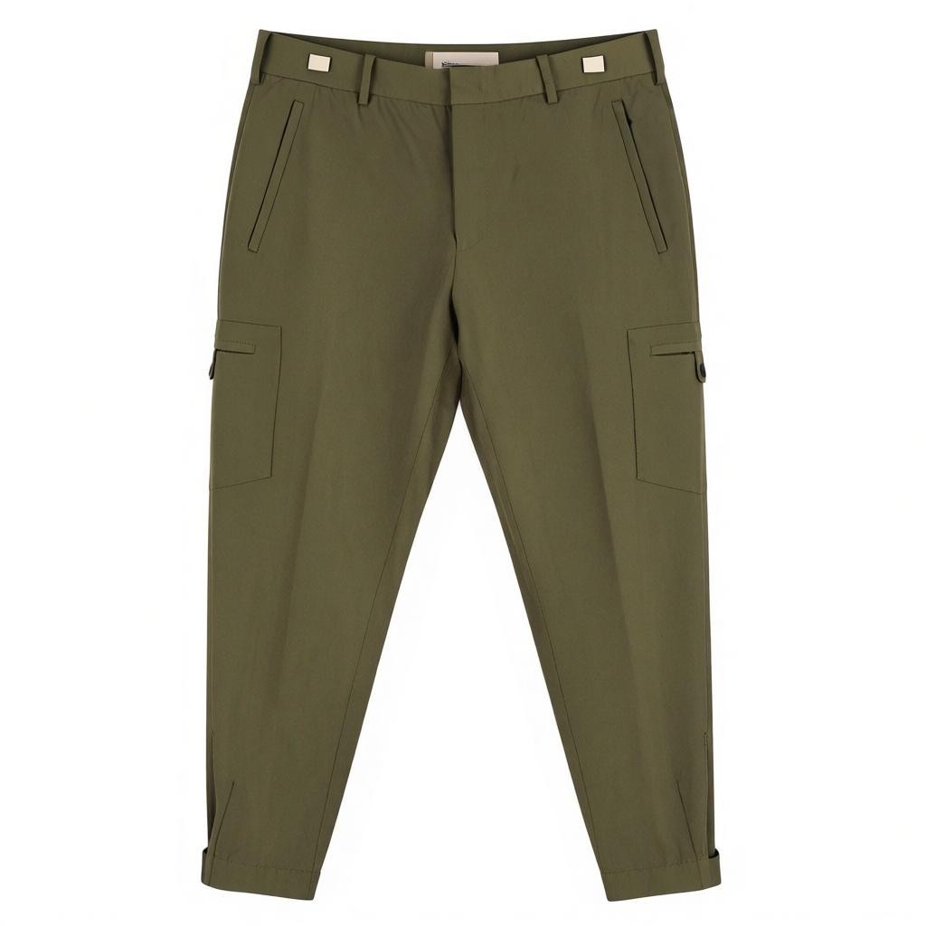 PT TORINO Gamma Men's Trousers 50 W35 Khaki Slim Cargo Stretch Zip Pockets