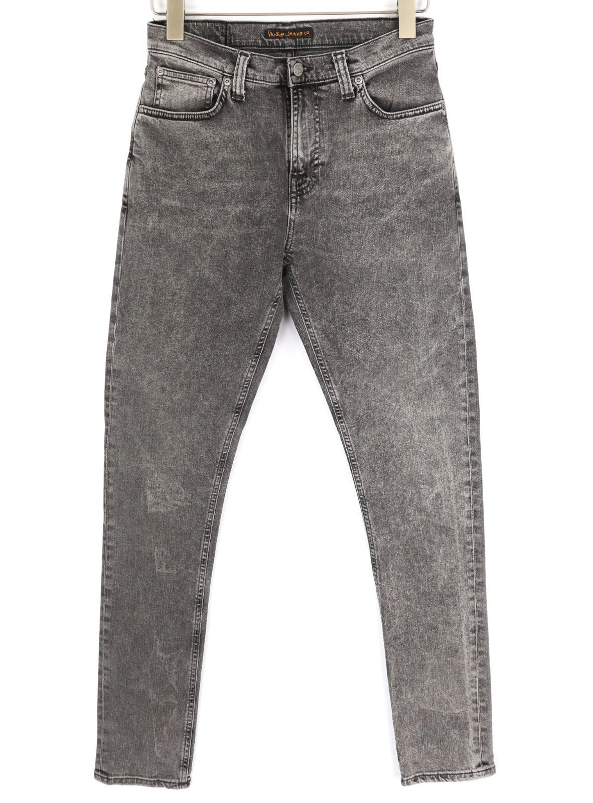 NUDIE JEANS Pile Led Men's Jeans W30/L32 Grey Marble Organic Skinny Washed Zip