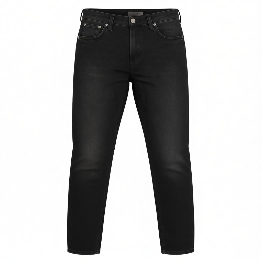 NUDIE JEANS Skinny Lin Men's Jeans W30/L32 Used Black Organic Washed Zip Fly