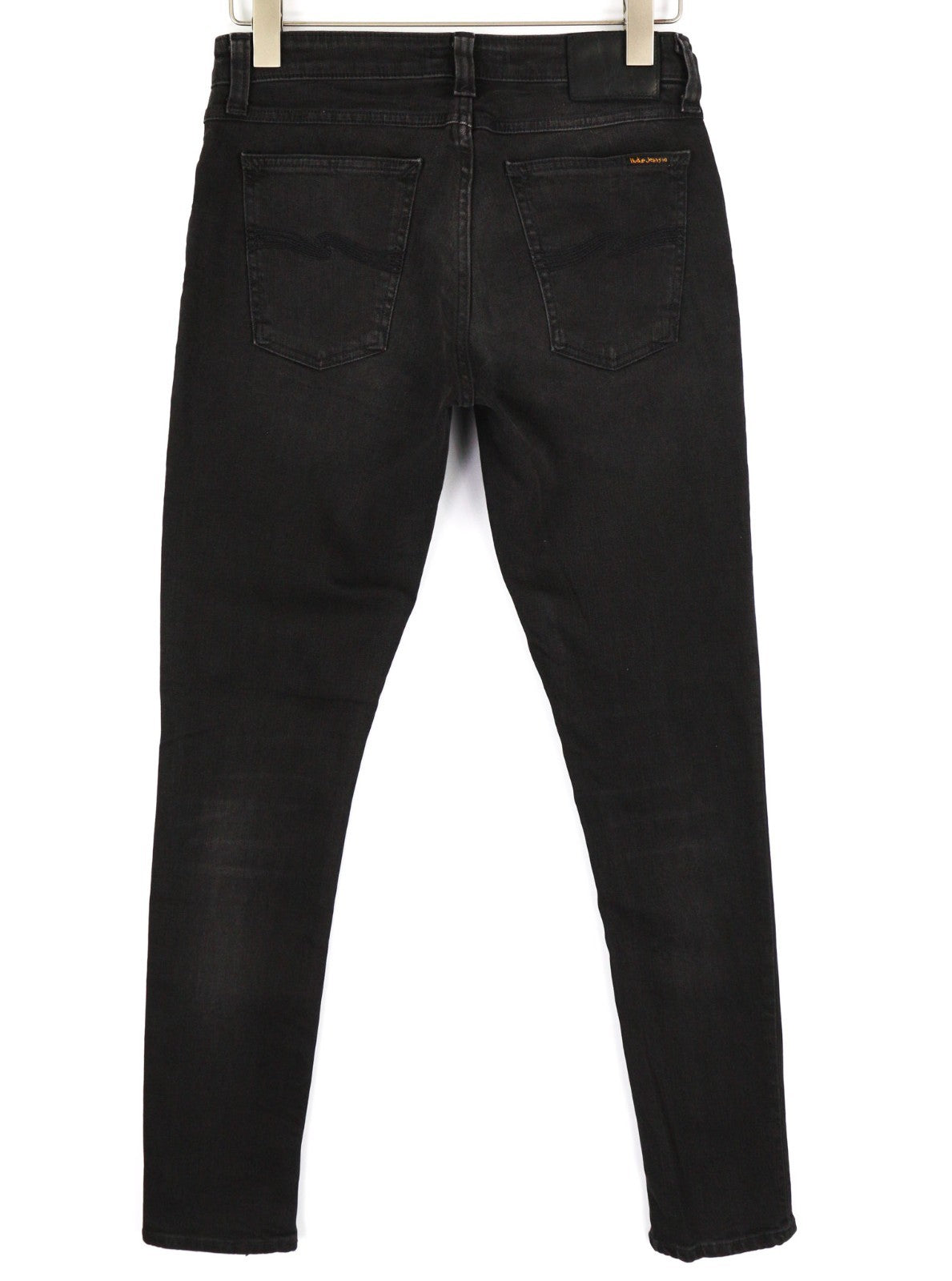 NUDIE JEANS Skinny Lin Men's Jeans W30/L32 Used Black Organic Washed Zip Fly