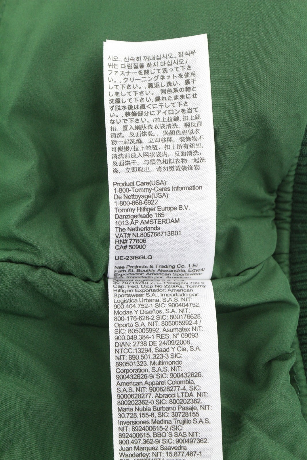 TOMMY HILFIGER RLX Faux Leather Men Jacket L Green Snap Buttons Bomber RRP259