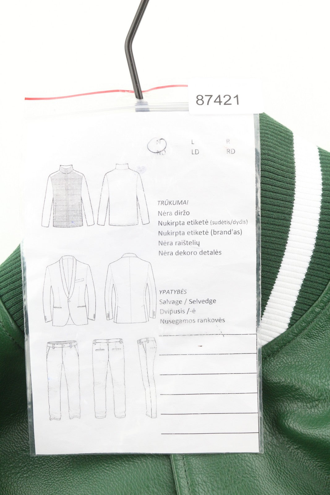 TOMMY HILFIGER RLX Faux Leather Men Jacket L Green Snap Buttons Bomber RRP259