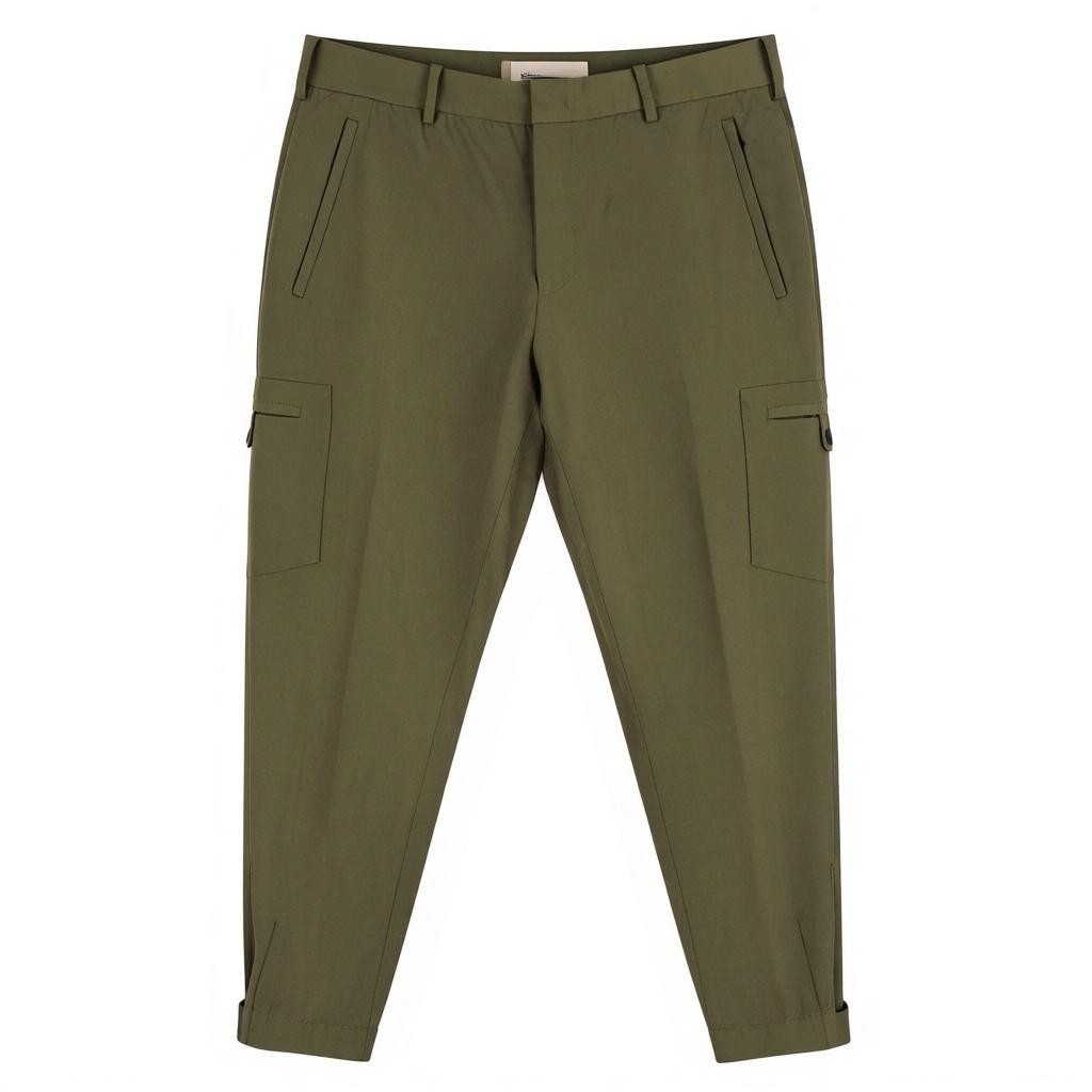 PT TORINO Gamma Men's Trousers 50 W35 Khaki Slim Cargo Stretch Zip Fly Pockets