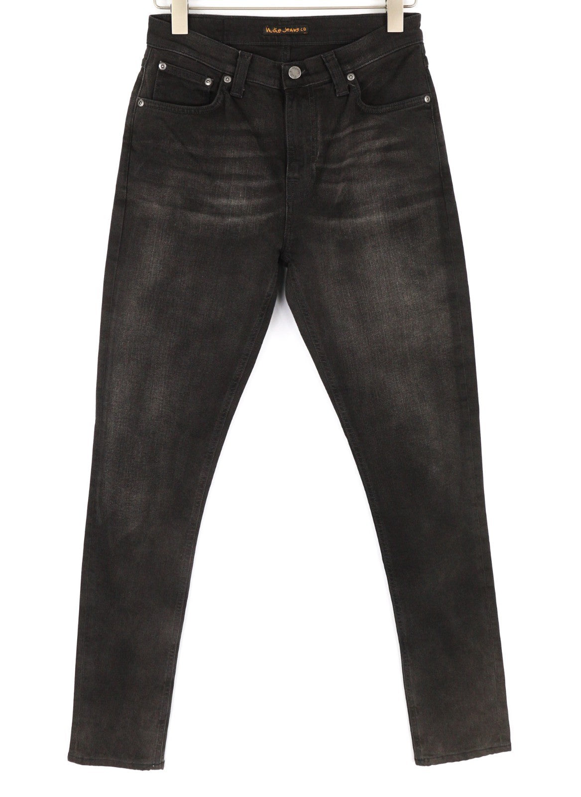 NUDIE JEANS Pipe Led Men's Jeans W30/L32 Grey Marble Organic Skinny Washed Zip