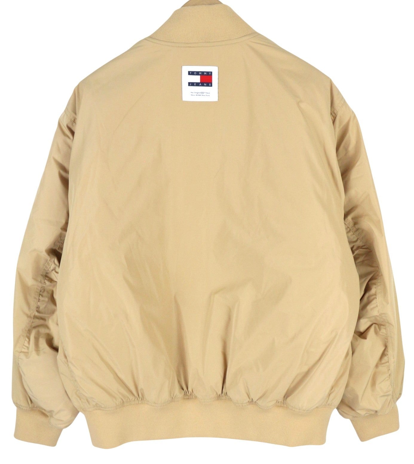 TOMMY HILFIGER Classics Bomber Men Jacket XL Beige Padded Zipper Bomber RR209