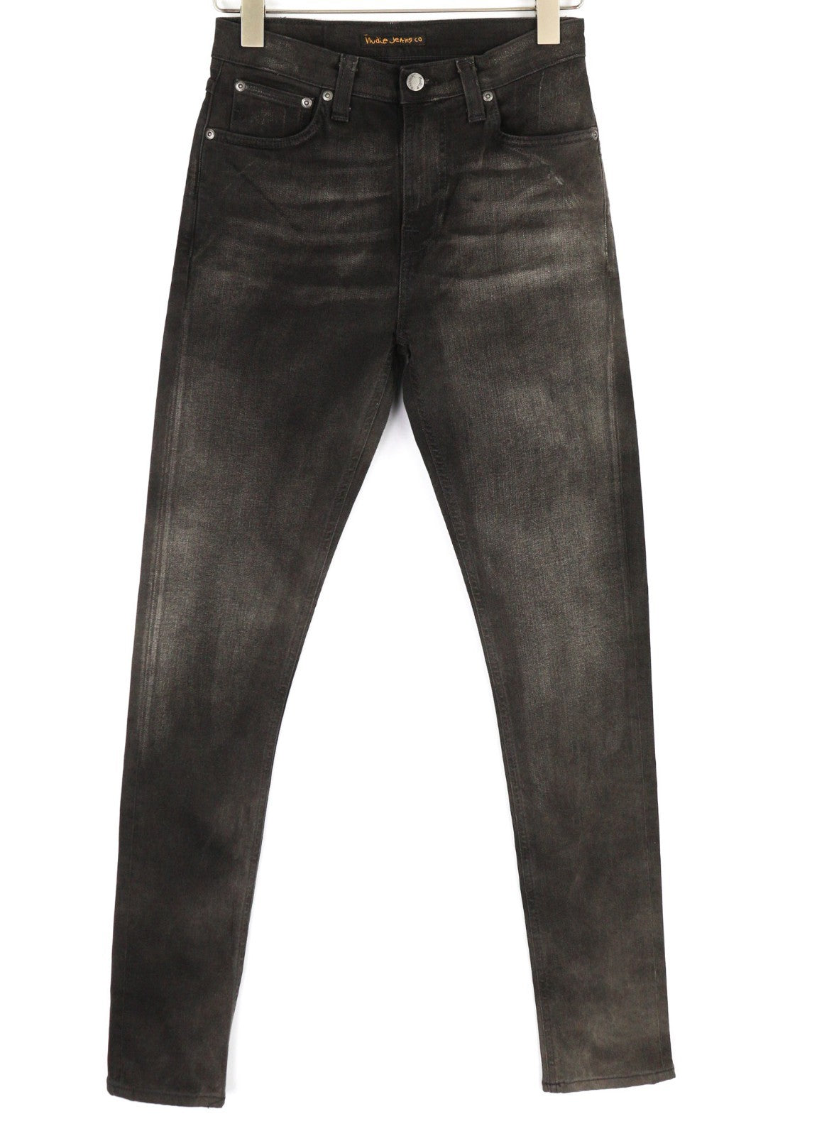 NUDIE JEANS Pipe Led Men's Jeans W28/L32 Grey Marble Organic Skinny Washed Zip