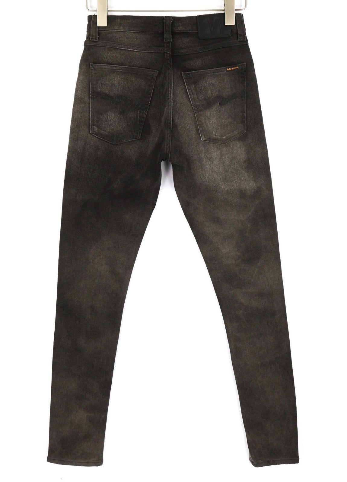 NUDIE JEANS Pipe Led Men's Jeans W28/L32 Grey Marble Organic Skinny Washed Zip