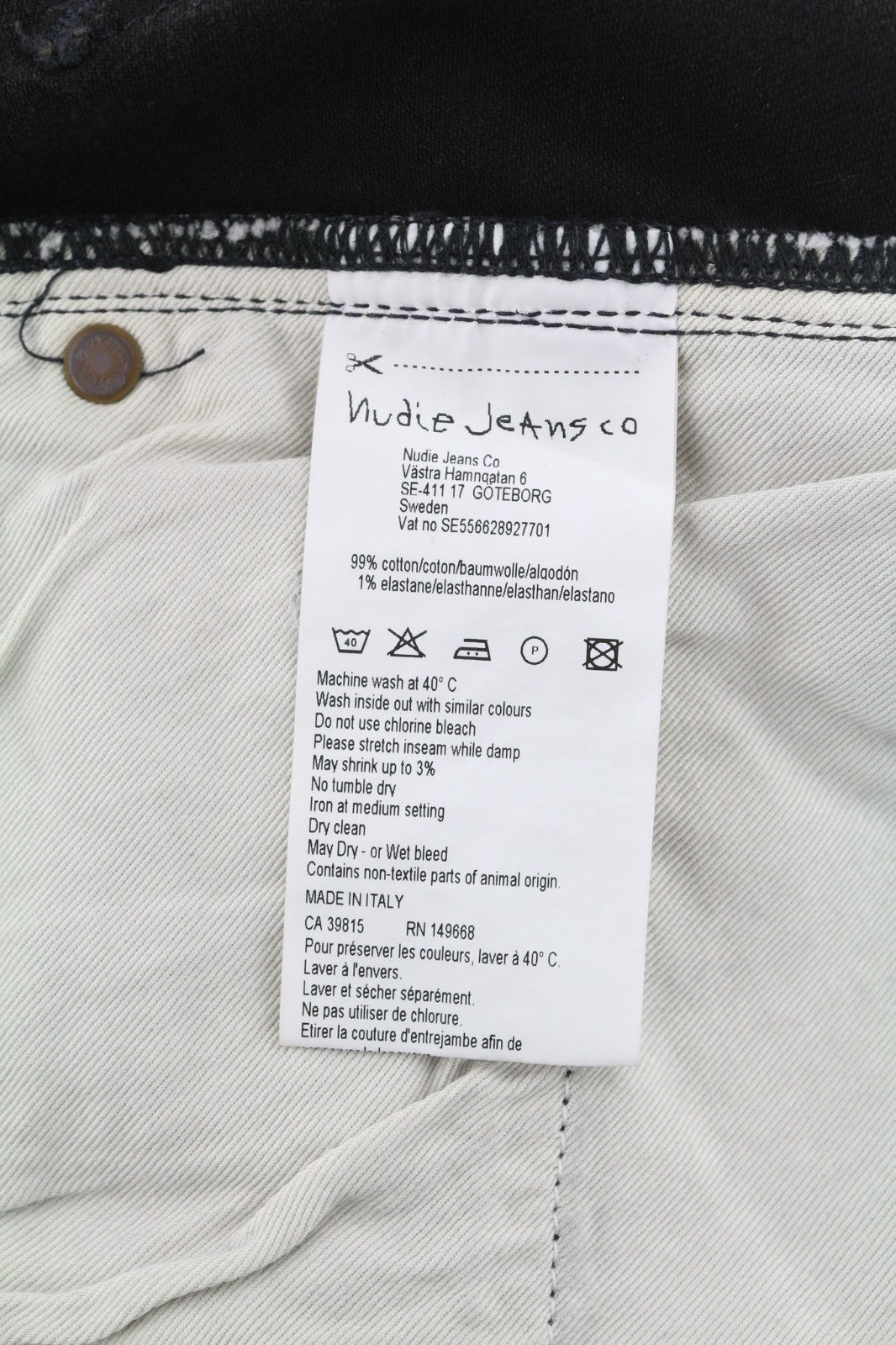 NUDIE JEANS Pipe Led Men's Jeans W28/L32 Grey Marble Organic Skinny Washed Zip