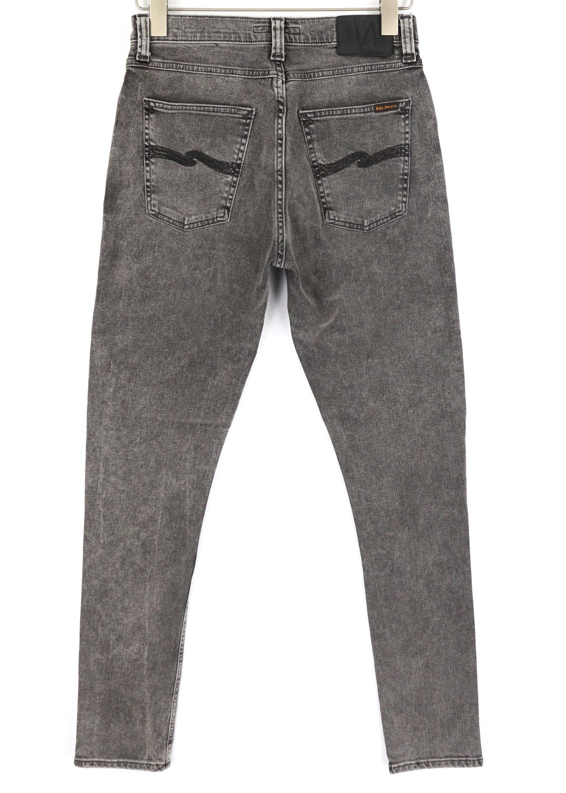 NUDIE JEANS Pile Led Men's Jeans W30/L30 Grey Marble Organic Skinny Washed Zip