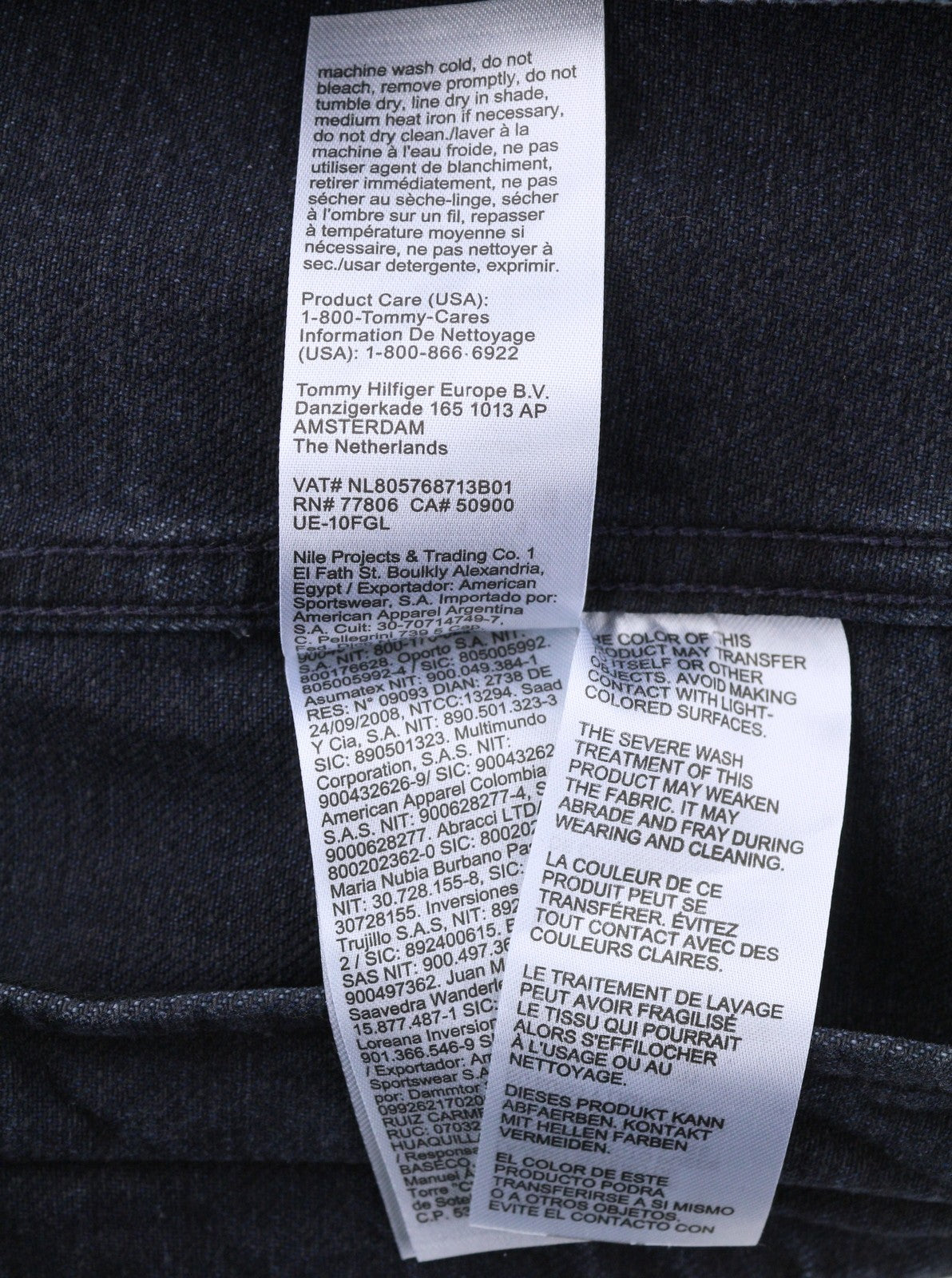 TOMMY HILFIGER Trucker Jkt Rgd Men Jacket M Navy Blue Denim Button-Up RRP159