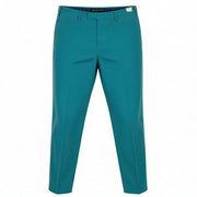 PT TORINO Men's Trousers 54 W38 Blue Skinny Cotton Stretch Pleated Clean Look