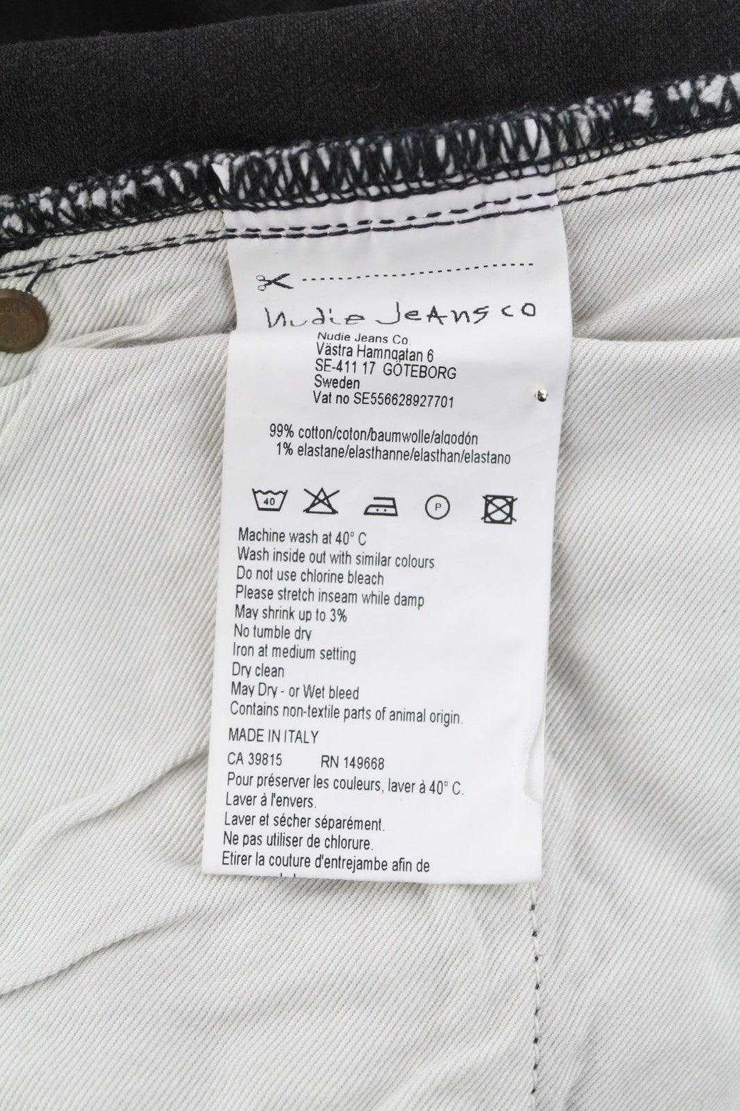 NUDIE JEANS Pipe Led Men's Jeans W28/L32 Grey Marble Organic Skinny Washed Zip