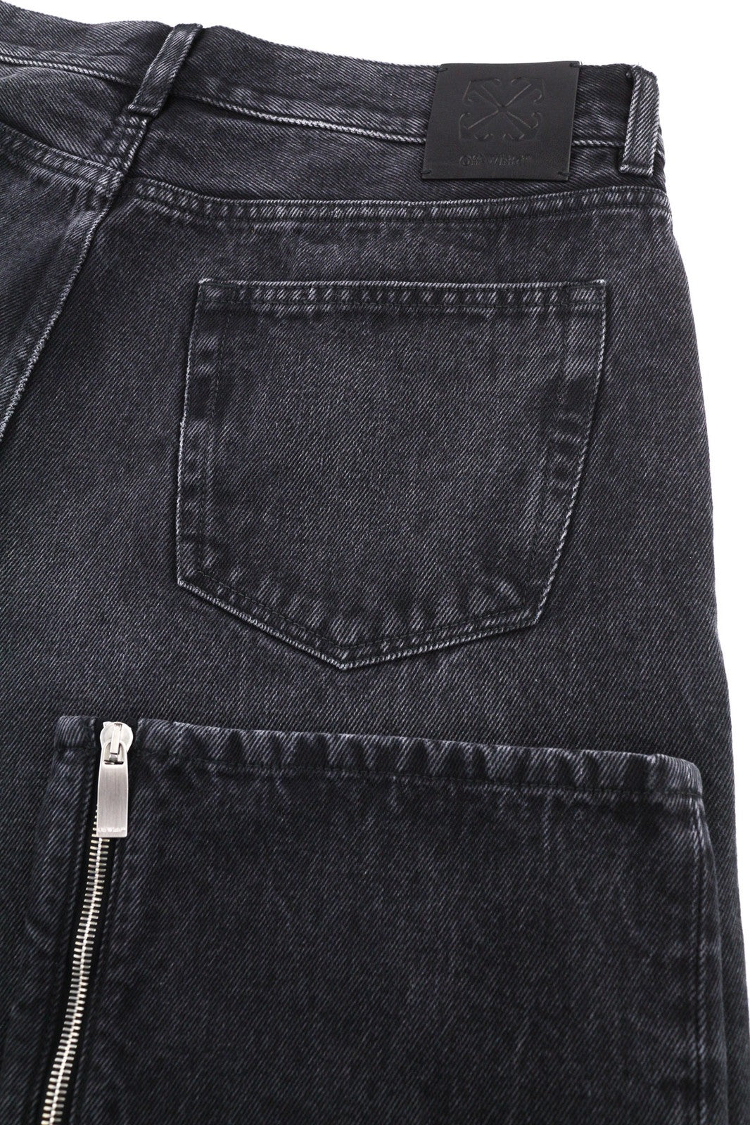 OFF-WHITE Men's Jeans W31 Vintage Black Buttoned Zip Detail Skate Style RRP550