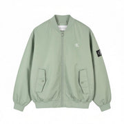 CALVIN KLEIN Men Jacket M Slate Grey Insulated Full Zip Logo Bomber RRP129