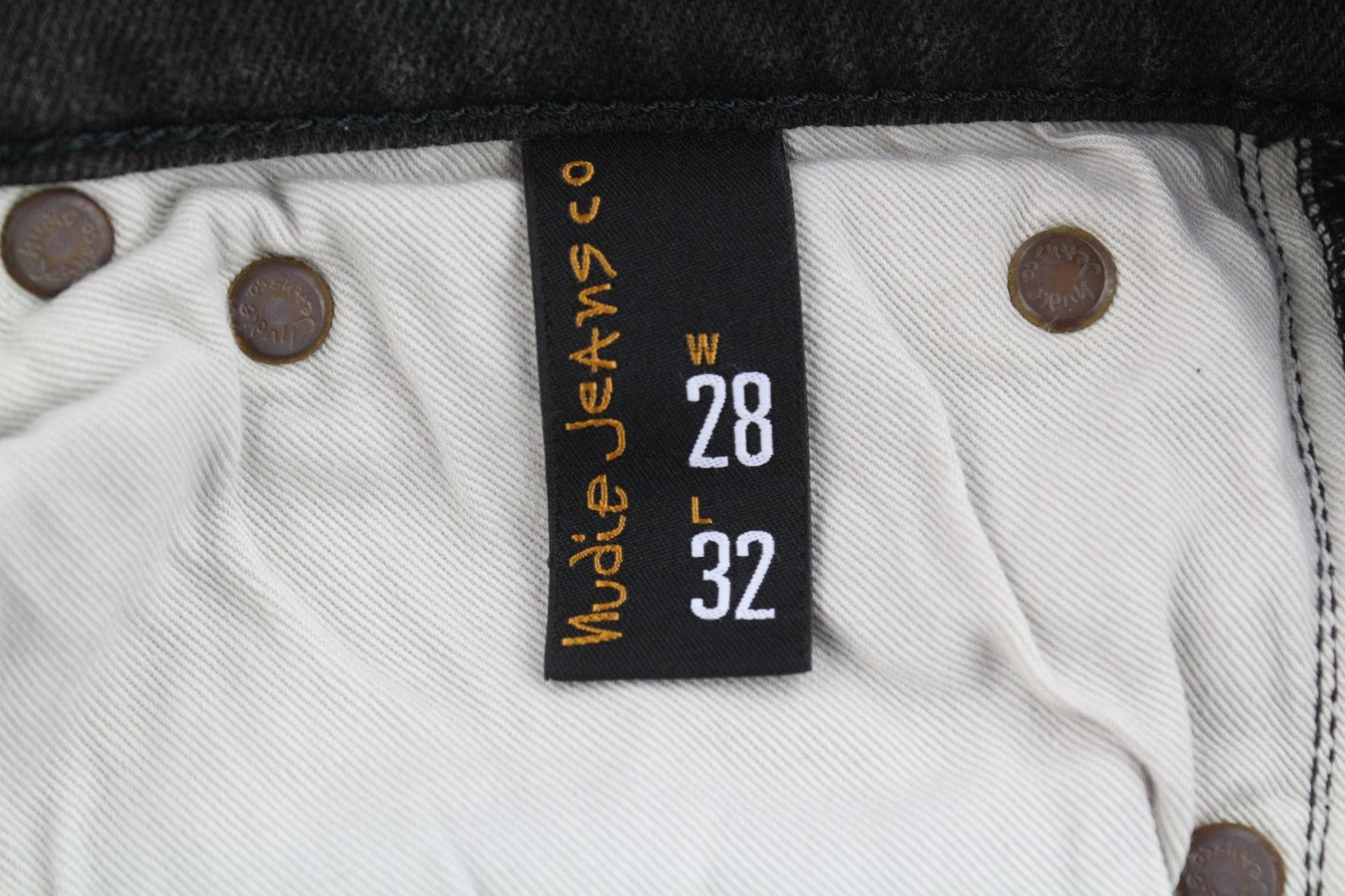 NUDIE JEANS Pipe Led Men's Jeans W28/L32 Grey Marble Organic Skinny Washed