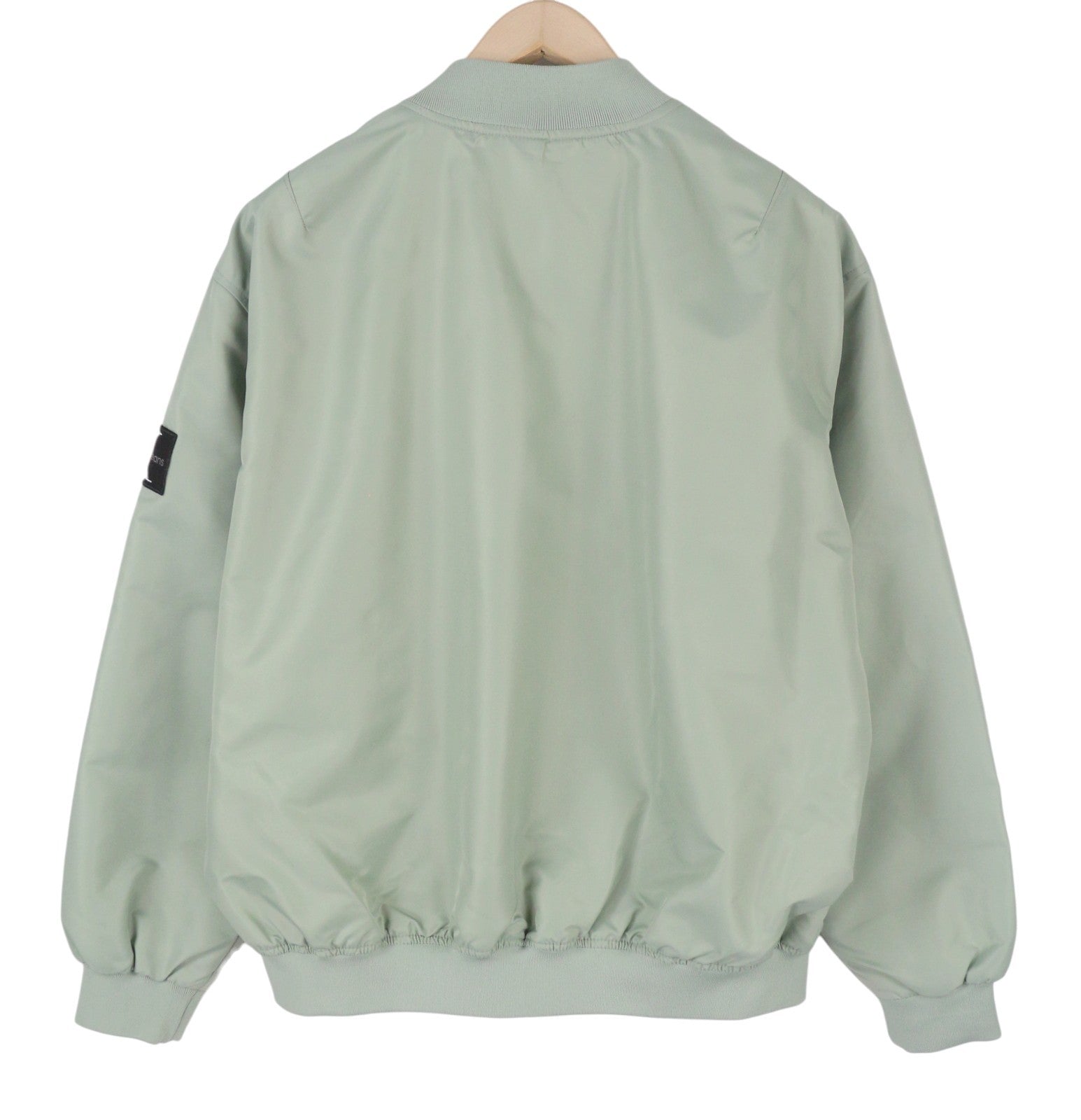 CALVIN KLEIN Men Jacket S Slate Grey Insulated Full Zip Logo Bomber RRP129