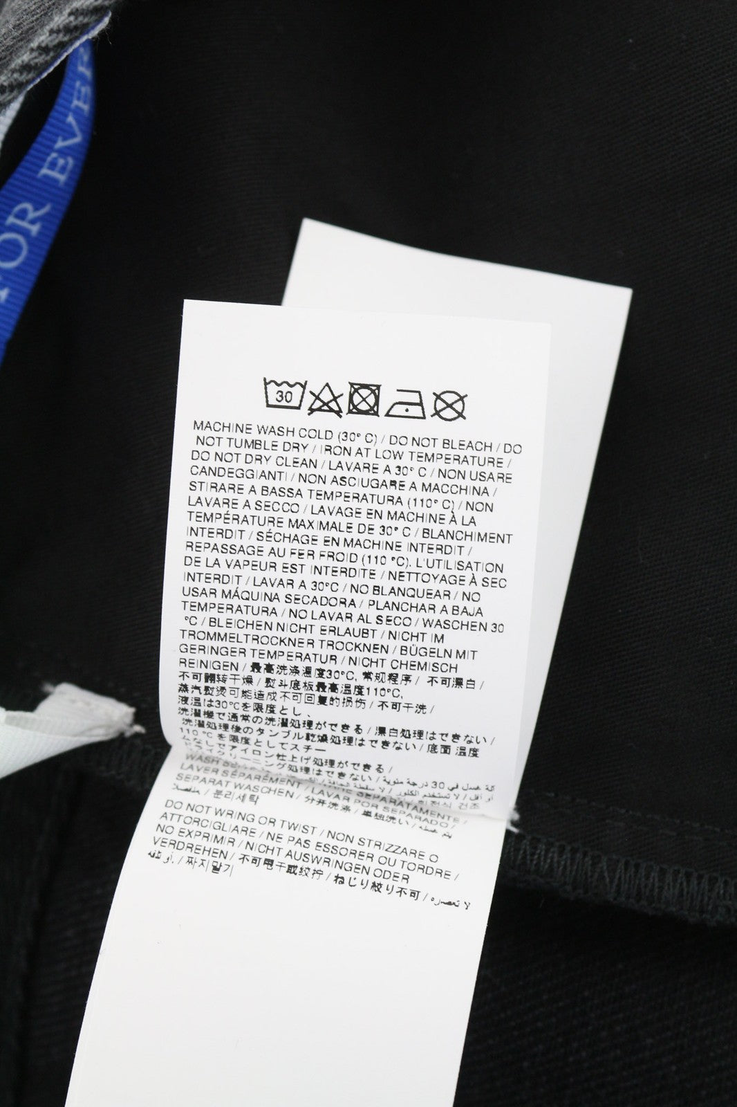 OFF-WHITE Men's Jeans W30 Vintage Black Tapered Pure Cotton Buttoned RRP475