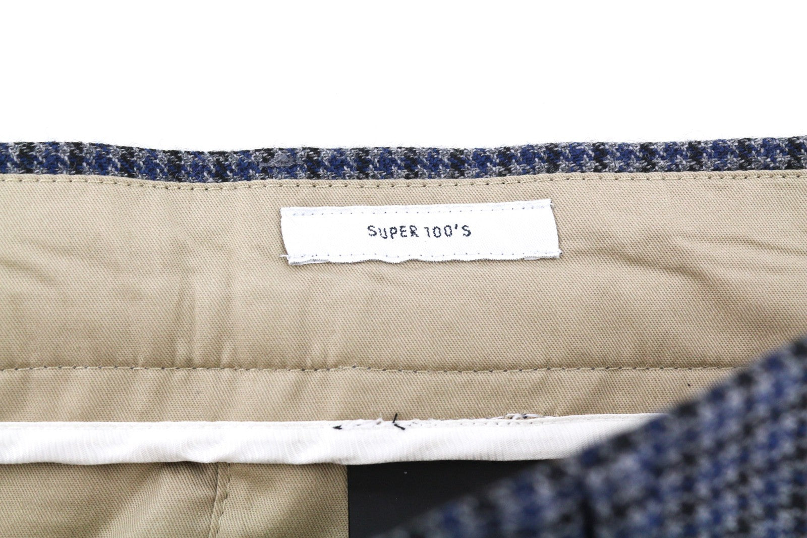 PT TORINO Men's Trousers 56 W39 Blue Grey Rebel Fit Wool Patterned Pleated