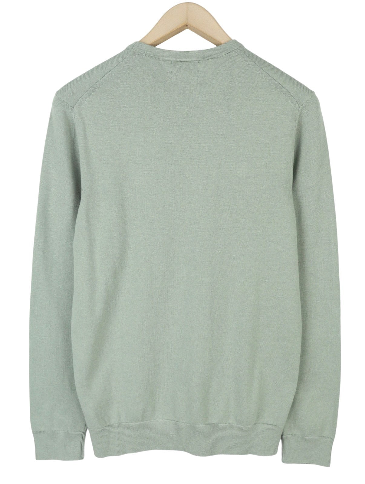 CALVIN KLEIN Cotton Silk Blend Men Jumper S Slate Grey Crew Neck Knit Pullover