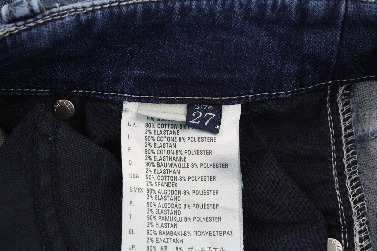 DIESEL Grupee-NE 0607U Women's Jeans W27 Jogg Sweat Super Slim Skinny RRP250