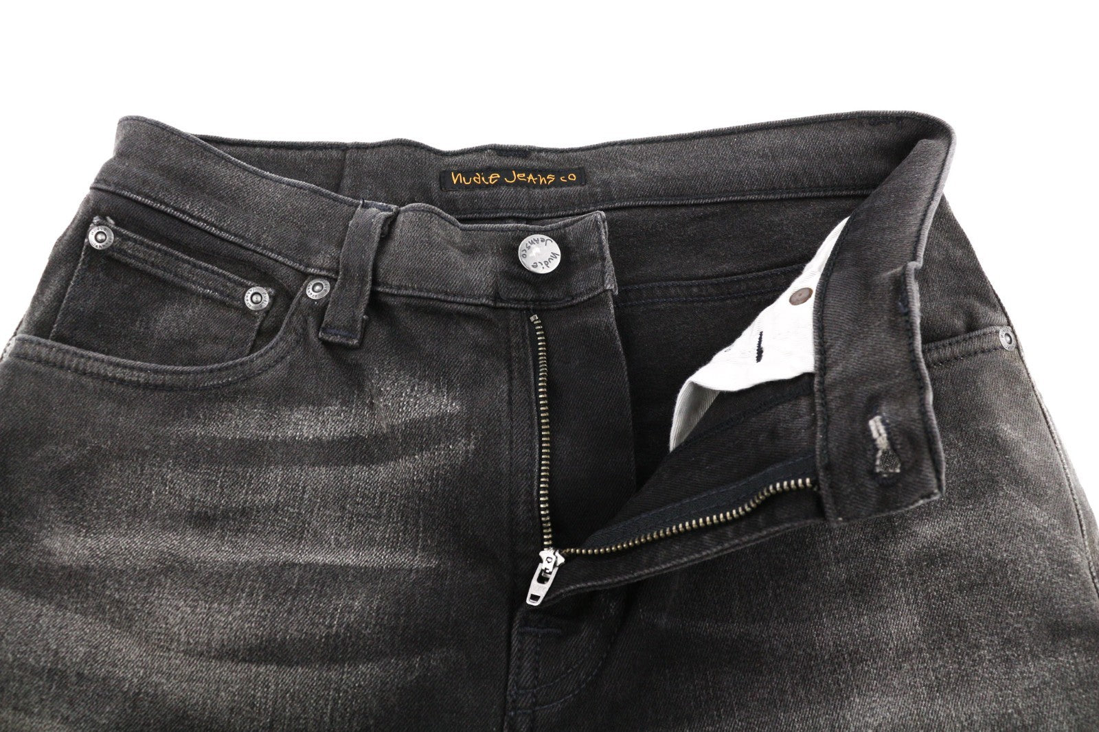 NUDIE JEANS Pipe Led Men's Jeans W29/L32 Grey Marble Organic Skinny Washed