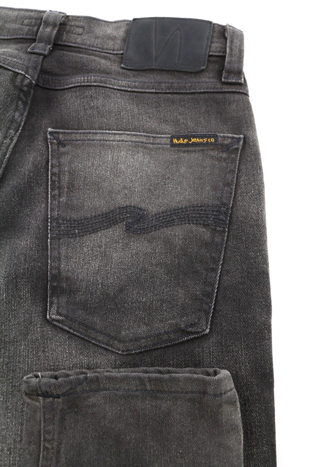 NUDIE JEANS Pipe Led Men's Jeans W29/L32 Grey Marble Organic Skinny Washed