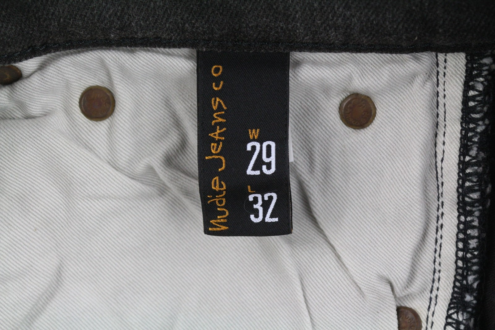 NUDIE JEANS Pipe Led Men's Jeans W29/L32 Grey Marble Organic Skinny Washed