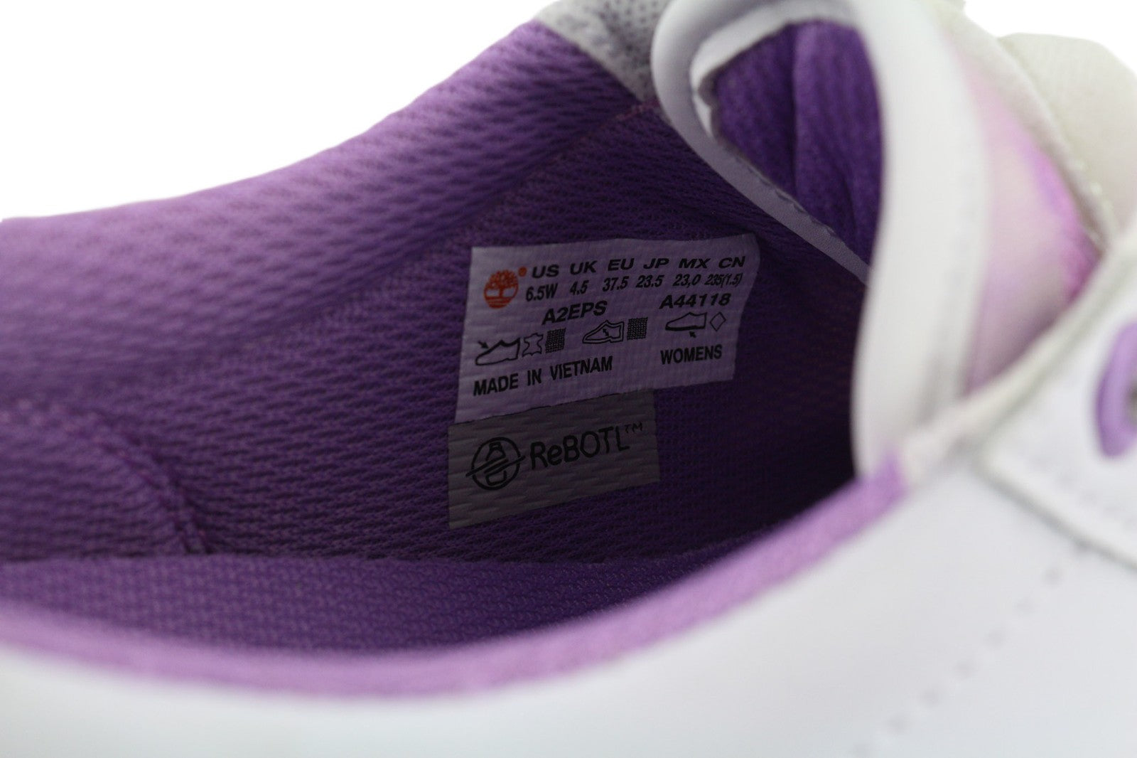 TIMBERLAND A2EPS-A44118 Women's Trainers EU37/37.5 Purple Leather Low-Top Laced