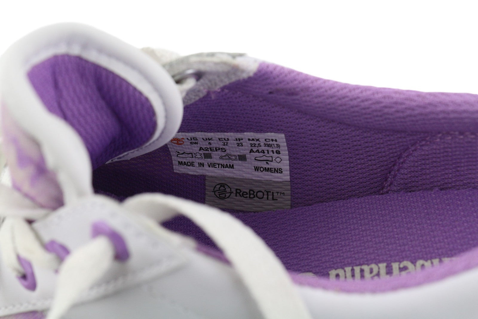 TIMBERLAND A2EPS-A44118 Women's Trainers EU37/37.5 Purple Leather Low-Top Laced