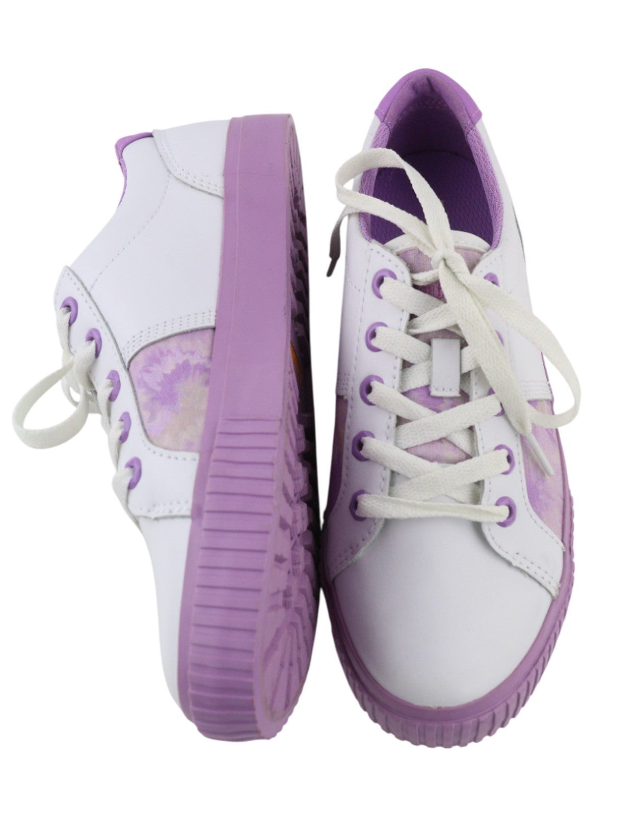 TIMBERLAND A2EPS-A44118 Women's Trainers EU37/37.5 Purple Leather Low-Top Laced