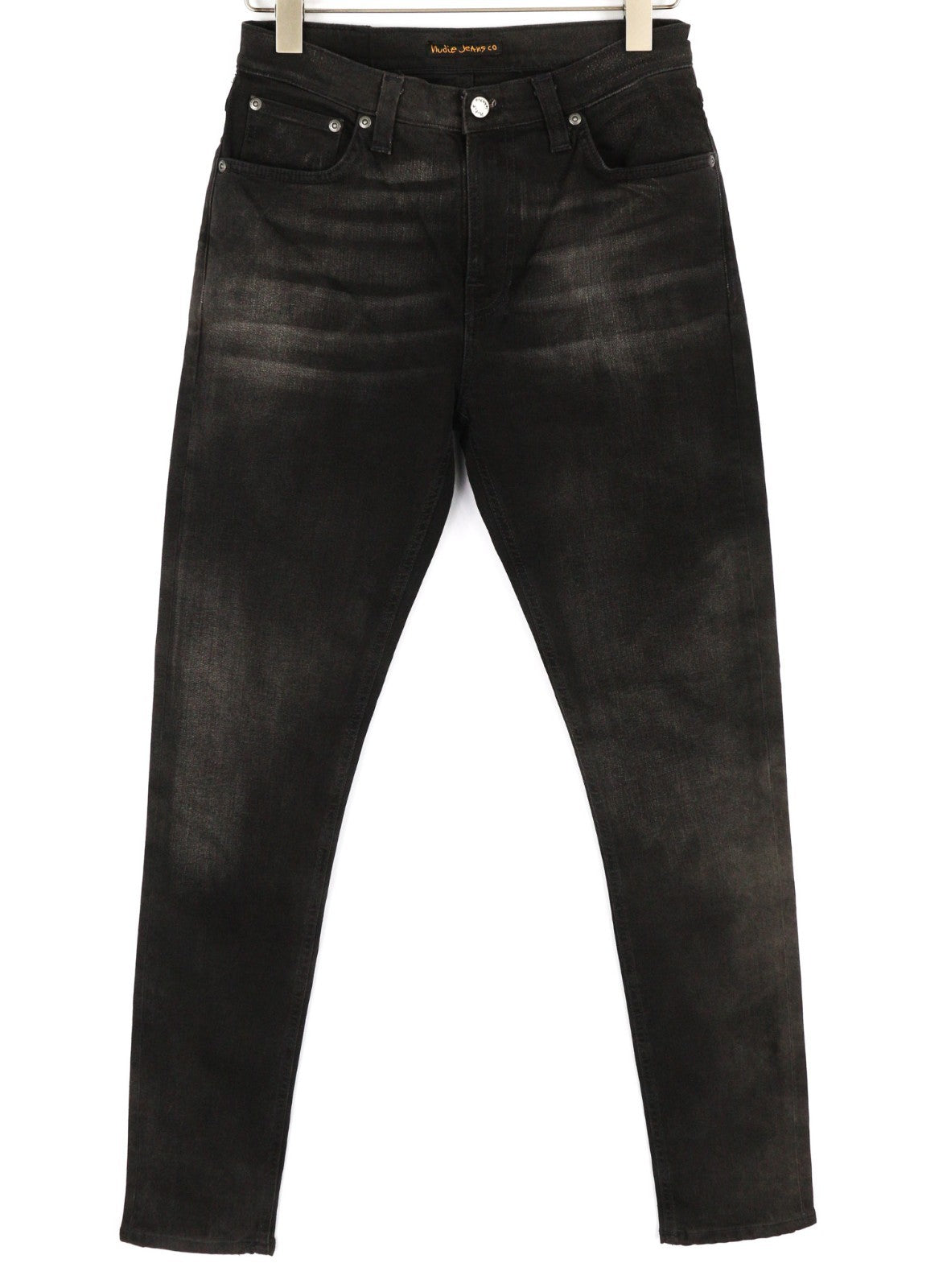 NUDIE JEANS Pipe Led Men's Jeans W30/L32 Grey Marble Organic Skinny Washed Zip