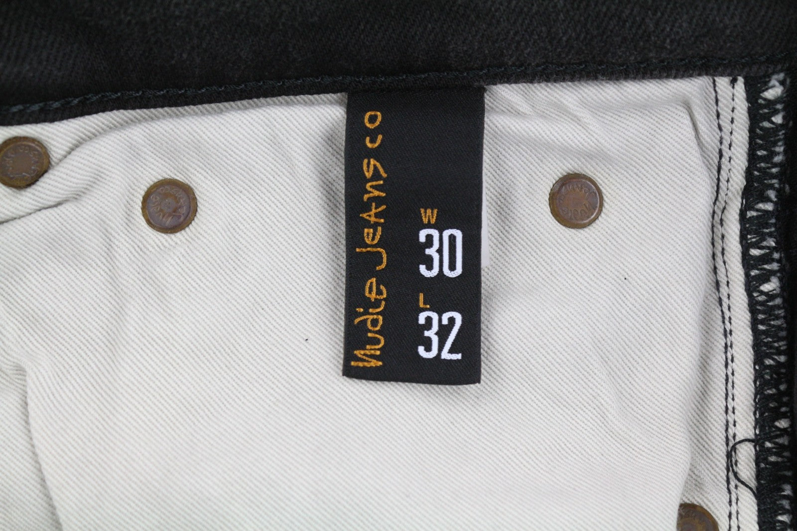 NUDIE JEANS Pipe Led Men's Jeans W30/L32 Grey Marble Organic Skinny Washed Zip