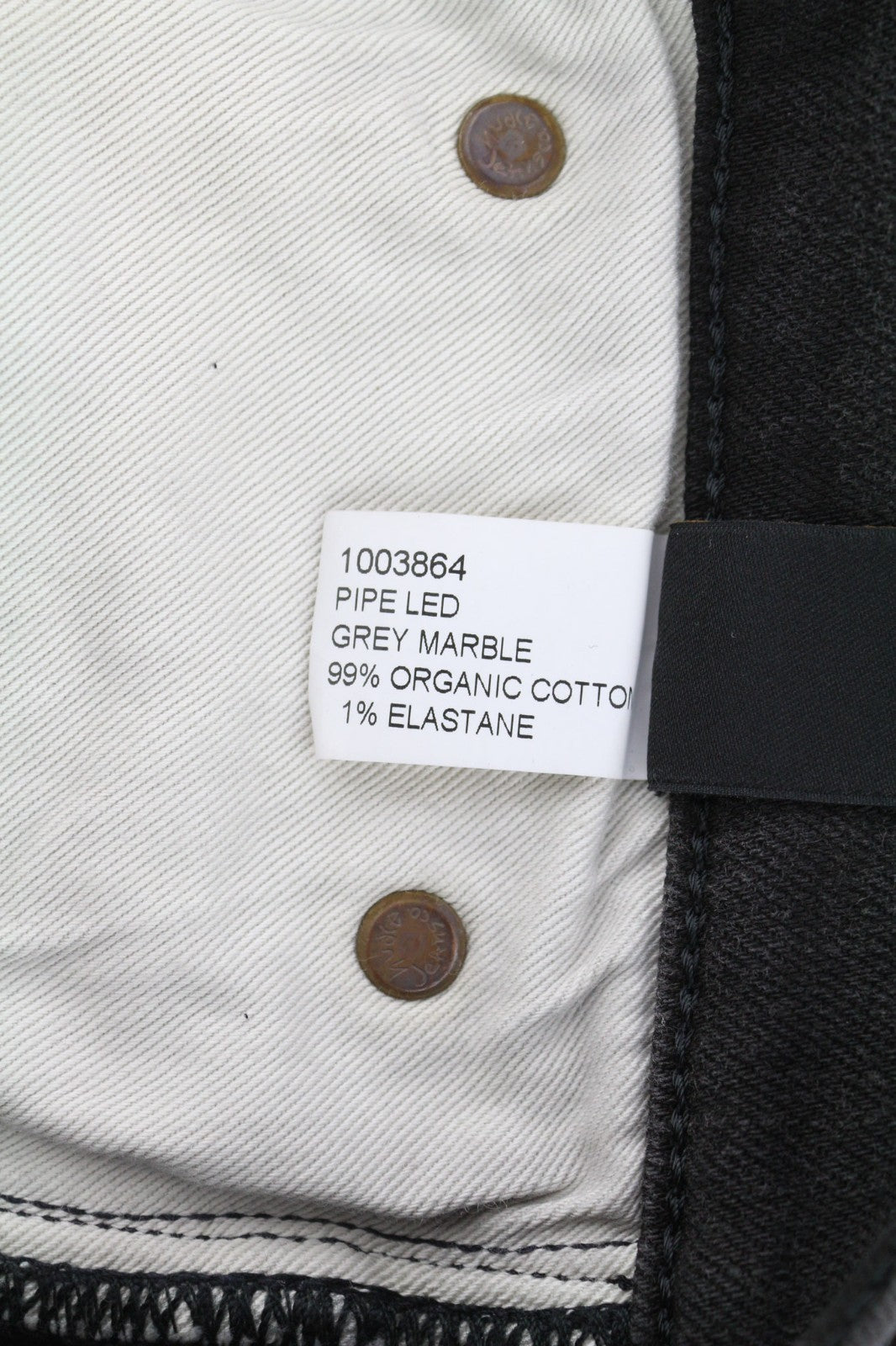 NUDIE JEANS Pipe Led Men's Jeans W30/L32 Grey Marble Organic Skinny Washed Zip