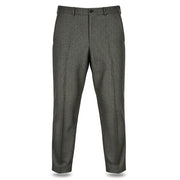 PT TORINO Men's Trousers 48 W34 Grey Soft Fit Pure Wool Patterned Pleated